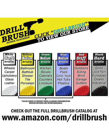 Juego de cepillos de limpieza Drillbrush 3 piezas para BBQ y ahumador