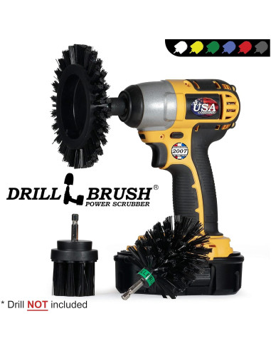 Juego de cepillos de limpieza Drillbrush 3 piezas para BBQ y ahumador