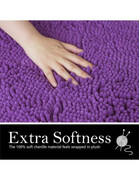Juego de 3 Alfombrillas de Baño AINAHYVA Violeta Antideslizante Juego de 3 Alfombrillas de Baño AINAHYVA Violeta Antideslizante