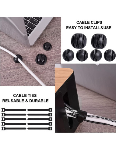Caja Organizadora de Cables TuweChen Estilo Bambú 2 Piezas
