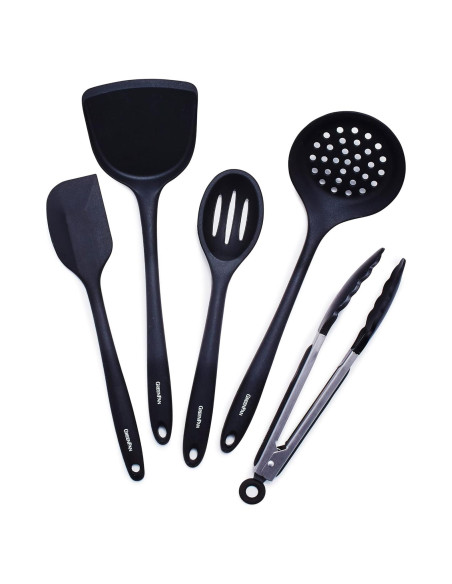 Juego de Utensilios de Cocina 5 Piezas GreenPan Silicona Negra Juego de Utensilios de Cocina 5 Piezas GreenPan Silicona Negra