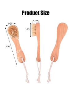 6 Cepillos Exfoliantes Faciales de Madera con Cerdas Naturales 2