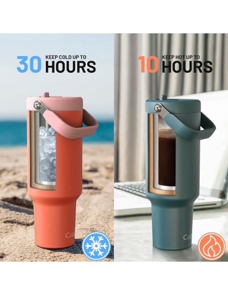 Botella de Agua Aislada Cafezi 1.5 L con Pajilla y Asa Botella de Agua Aislada Cafezi 1.5 L con Pajilla y Asa