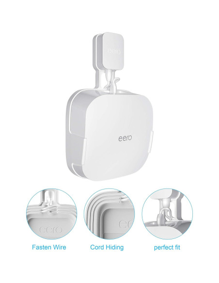 Soporte de Montaje en Pared COOLWUFAN para eero Pro 6E - Blanco Soporte de Montaje en Pared COOLWUFAN para eero Pro 6E - Blanco