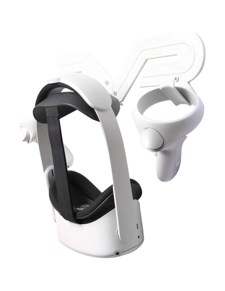Soporte de Pared para Auriculares VR SINWEVR Blanco - Compatible con Meta Quest 2, PSVR 2 y Más Soporte de Pared para Auriculares VR SINWEVR Blanco - Compatible con Meta Quest 2, PSVR 2 y Más