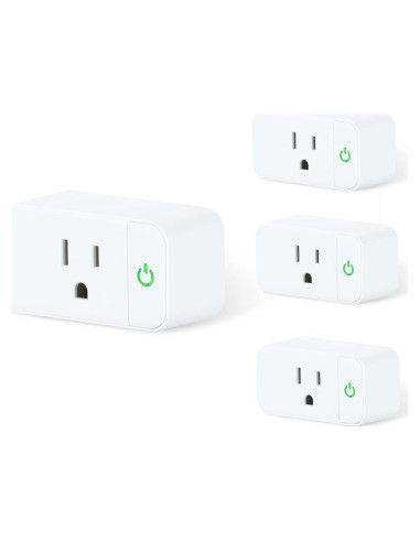 Enchufe Inteligente Wi-Fi Alastech 4 Pack 15A Control Voz