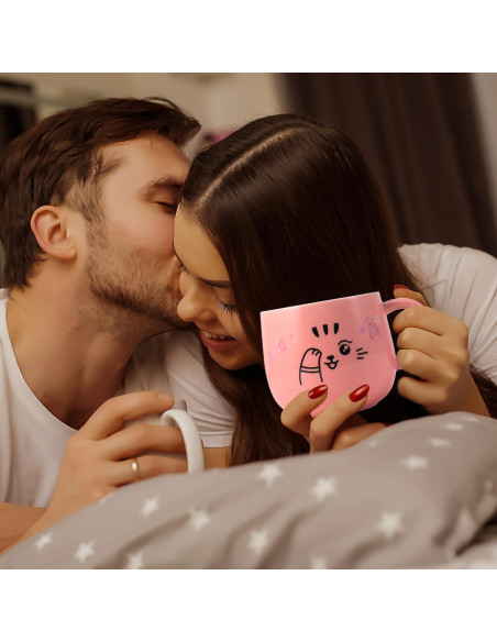 Calentador de Taza Inteligente Bsigo 25W Rosa con Taza de Gato Calentador de Taza Inteligente Bsigo 25W Rosa con Taza de Gato