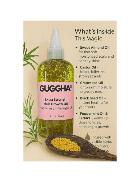 Aceite Crecimiento Cabello GUGGHA Romero Fenogreco 120 ml Aceite Crecimiento Cabello GUGGHA Romero Fenogreco 120 ml