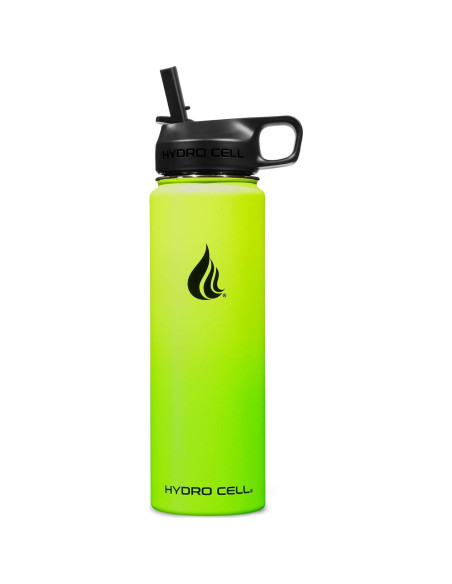 Botella de Agua Aislada Hydro Cell 710ml Neón con Popote Botella de Agua Aislada Hydro Cell 710ml Neón con Popote