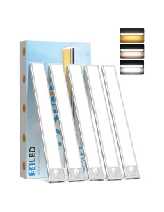 Luz Bajo Gabinete PZSUNLY 34 LED Recargable 1100mAh 5 Pzas
