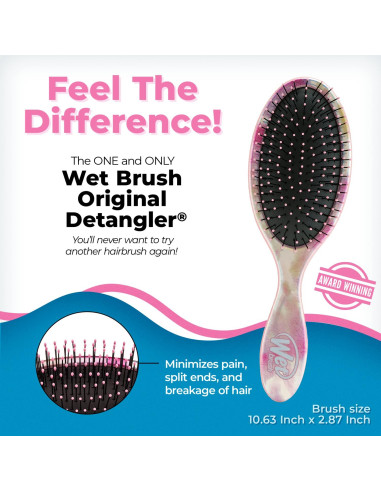 Cepillo Desenredante Wet Brush Tie Dye Blush - Cerdas Suaves