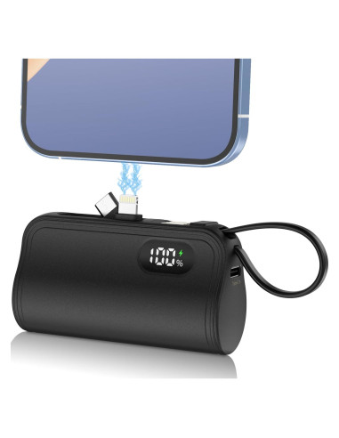 Cargador Portátil Mini 5000mAh WIXLI USB-C para iPhone y Android