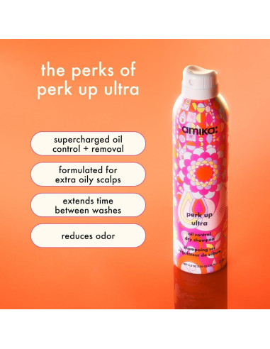 Champú Seco Amika Perk Up 150g Control de Aceite Vainilla Ámbar