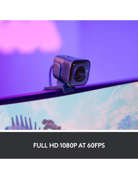 Cámara Web Logitech StreamCam 1080P HD USB-C con Micrófono Cámara Web Logitech StreamCam 1080P HD USB-C con Micrófono