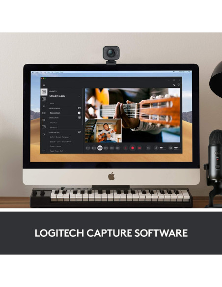 Cámara Web Logitech StreamCam 1080P HD USB-C con Micrófono Cámara Web Logitech StreamCam 1080P HD USB-C con Micrófono