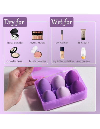 Conjunto de Esponjas de Maquillaje BS-MALL Pro V3.0 6 Pcs