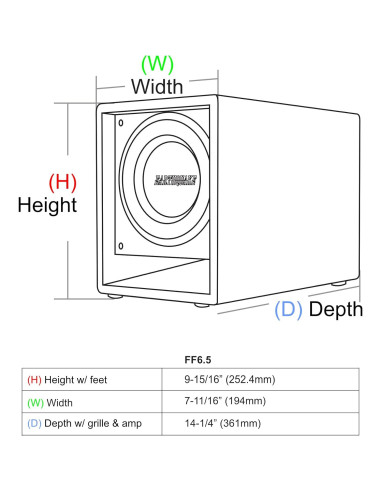 Subwoofer Earthquake FF6.5 6.5" 150W Negro