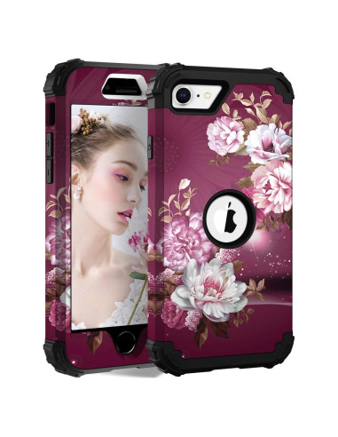 Funda Protectora Hocase para iPhone SE 2022/2020 Floral