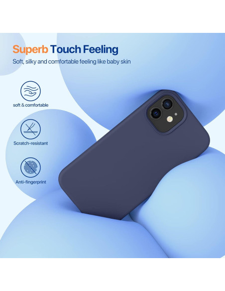 Funda de Silicona Miracase para iPhone 12/12 Pro Azul Funda de Silicona Miracase para iPhone 12/12 Pro Azul