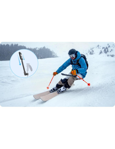 Soporte para Esquí Insta360 CINSBAVQ-ALT4, Negro, Ajustable
