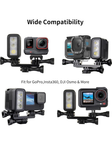 Luz de Buceo SOONSUN 450 Lúmenes IP68 para GoPro y DJI