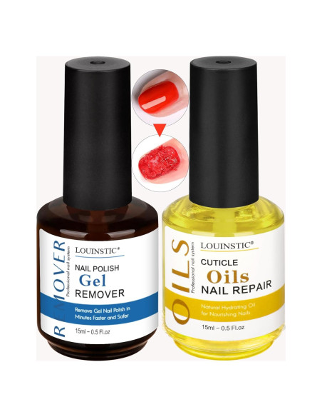 Removedor de Gel para Uñas LOUINSTIC 15ml y Aceite Cutículas 15ml Removedor de Gel para Uñas LOUINSTIC 15ml y Aceite Cutículas 15ml