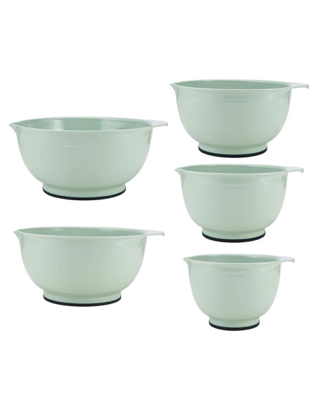 Juego de Cuencos de Mezcla KitchenAid 5 Piezas Pistacho Juego de Cuencos de Mezcla KitchenAid 5 Piezas Pistacho