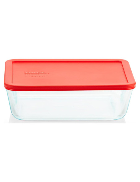 Contenedor de Almacenamiento de Alimentos Pyrex 11 Tazas Vidrio Contenedor de Almacenamiento de Alimentos Pyrex 11 Tazas Vidrio