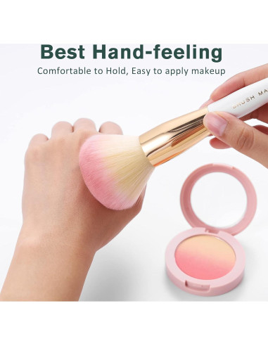 Juego de Brochas de Maquillaje 10Pcs Brush Master Kabuki