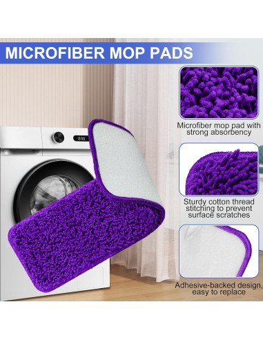 Paños de Mopa de Microfibra Wodemom para Swiffer Power Mop - 4 Pzs