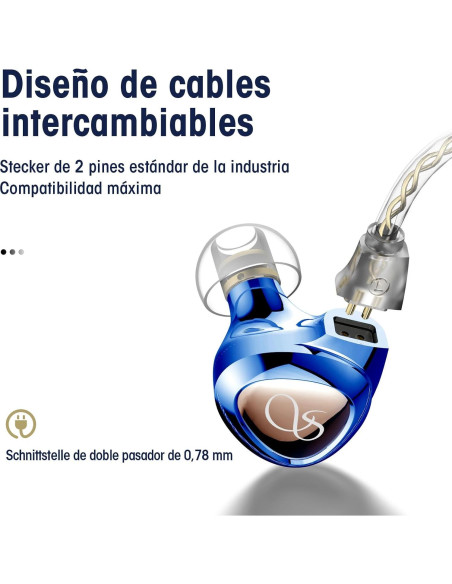 Auriculares SHANLING SONO Hi-Res Intrauditivos 2DD+1BA Auriculares SHANLING SONO Hi-Res Intrauditivos 2DD+1BA