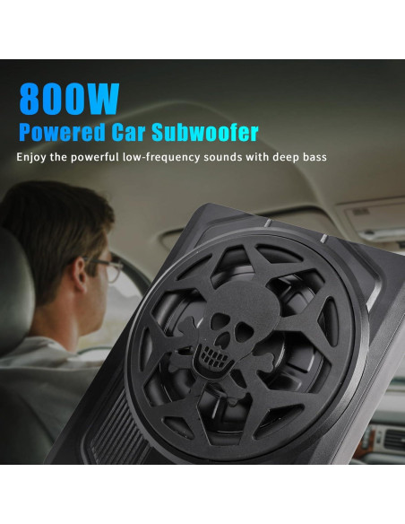 Subwoofer de Coche Slim 800W con Iluminación y Control Remoto Subwoofer de Coche Slim 800W con Iluminación y Control Remoto