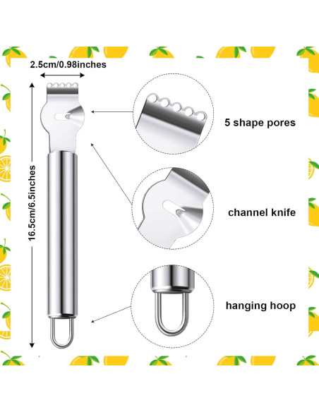 Juego de Peladores de Limón y Cítricos Patelai - Acero Inoxidable Juego de Peladores de Limón y Cítricos Patelai - Acero Inoxidable