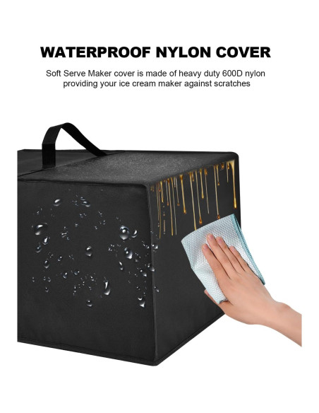 Cubierta de Nylon Impermeable EiiJugaloo para Máquina de Helados 2QT Cubierta de Nylon Impermeable EiiJugaloo para Máquina de Helados 2QT