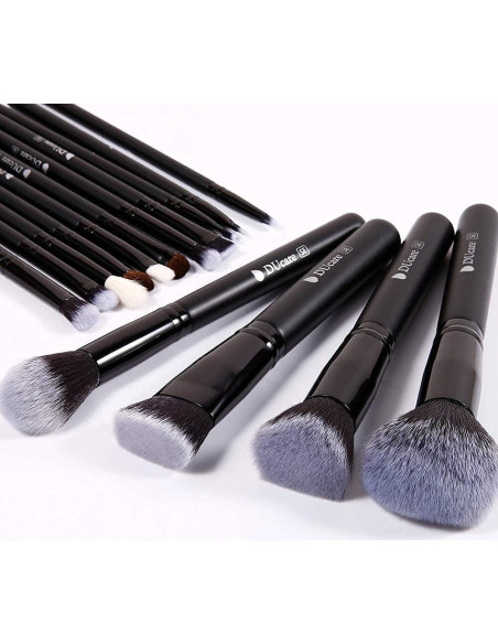 Conjunto de Brochas de Maquillaje DUcare 15 Piezas Negras Conjunto de Brochas de Maquillaje DUcare 15 Piezas Negras