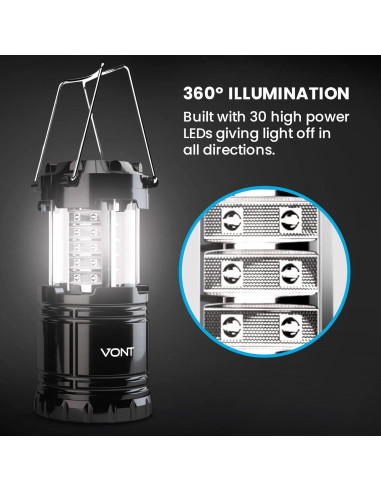 Linterna LED Vont VNT-CL02 Plegable y Resistente al Agua