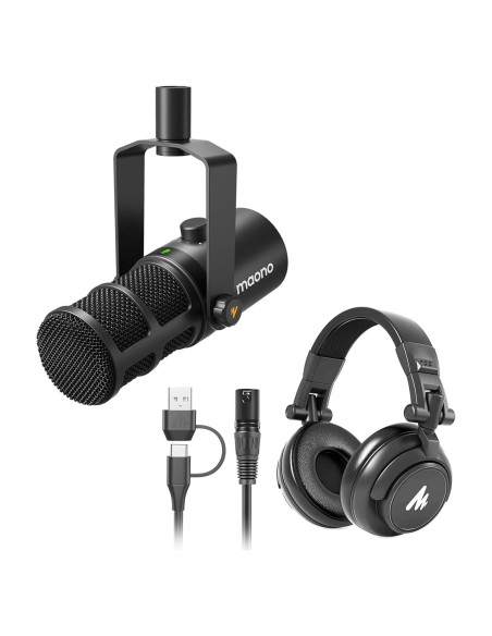 Micrófono Dinámico MAONO PD400X con Auriculares AU-MH601 Micrófono Dinámico MAONO PD400X con Auriculares AU-MH601