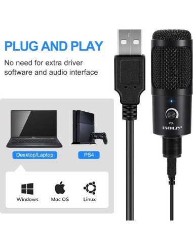 Kit Micrófono Condensador USB Dschlzy XN1-1000 192kHz/24bit