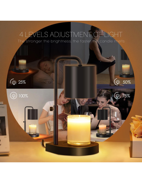 Lámpara Calentadora de Velas Zukakii Ajustable 50W Negro Lámpara Calentadora de Velas Zukakii Ajustable 50W Negro