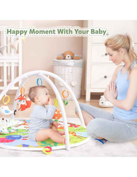 Gimnasio de Juego ibabejoy 7 en 1 para Bebés - Alfombrilla de Actividad Gimnasio de Juego ibabejoy 7 en 1 para Bebés - Alfombrilla de Actividad