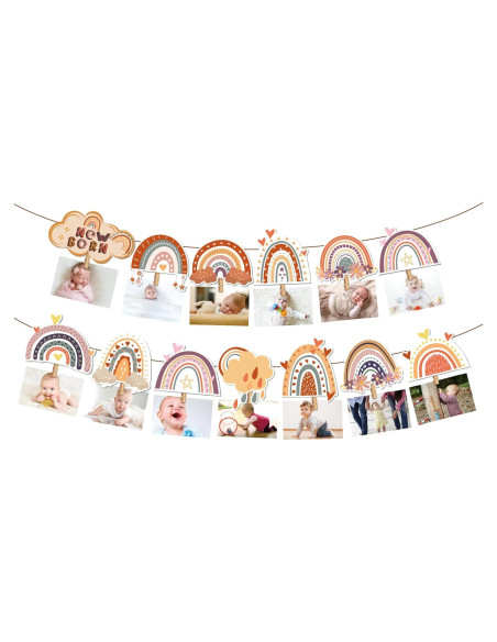 Banderín de Foto de Cumpleaños Arcoíris Jajajuegos 14x13 cm Banderín de Foto de Cumpleaños Arcoíris Jajajuegos 14x13 cm