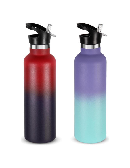 Botellas de Agua Neihepal 2 Piezas 680ml Acero Inoxidable Botellas de Agua Neihepal 2 Piezas 680ml Acero Inoxidable