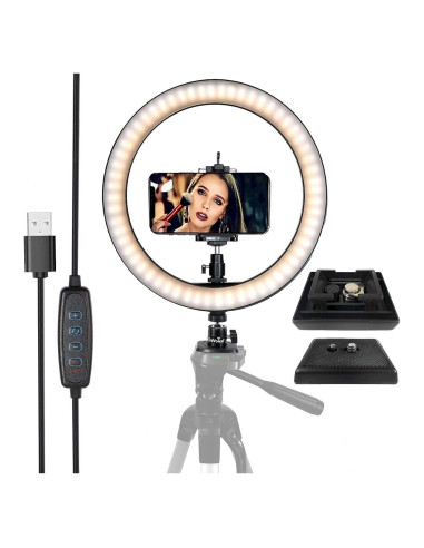 Placa de liberación rápida DaVoice + Luz de anillo LED 25cm
