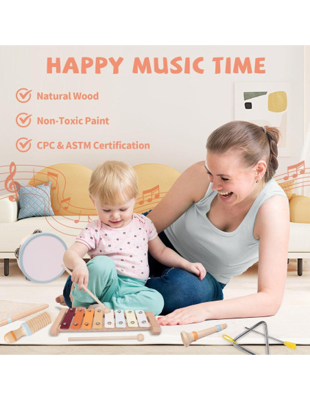 Juego de Instrumentos Musicales YHHYTOY 8 Piezas para Bebés Juego de Instrumentos Musicales YHHYTOY 8 Piezas para Bebés