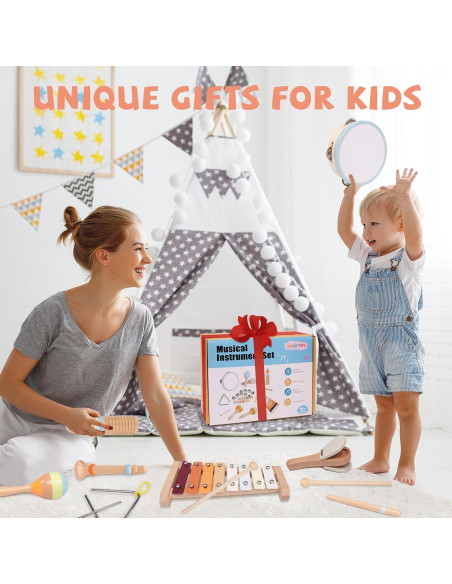 Juego de Instrumentos Musicales YHHYTOY 8 Piezas para Bebés Juego de Instrumentos Musicales YHHYTOY 8 Piezas para Bebés