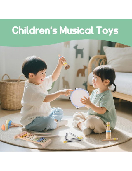 Set de Instrumentos Musicales Montessori Innowis para Niños Set de Instrumentos Musicales Montessori Innowis para Niños