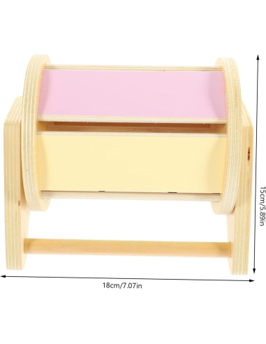 Tambor Textil de Madera Toddmomy 18x15cm Juguete Educativo