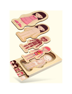 Rompecabezas de Madera Corporal HANABASS 30x14 cm Educativo 2