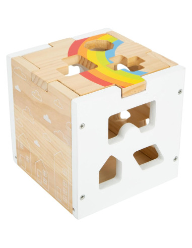 Cubo Clasificador de Formas Arcoíris Small Foot - Juguete Educativo 13 Formas