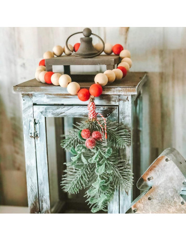 Foraineam Set 1200 Perlas de Madera Redondas 10-20mm DIY